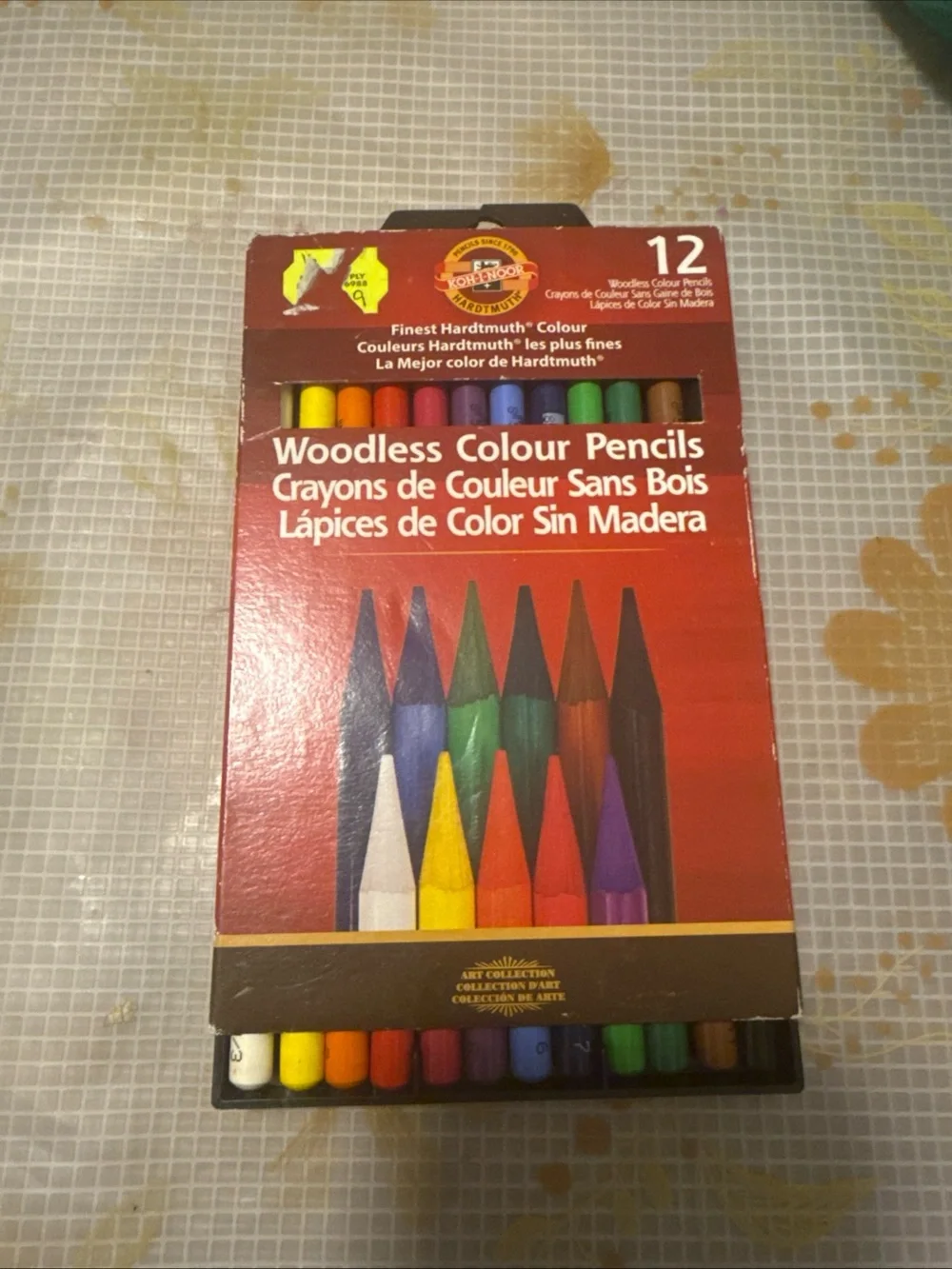 Koh-I-Noor Woodless Colour Pencils - 12 Colors (Red Pack)